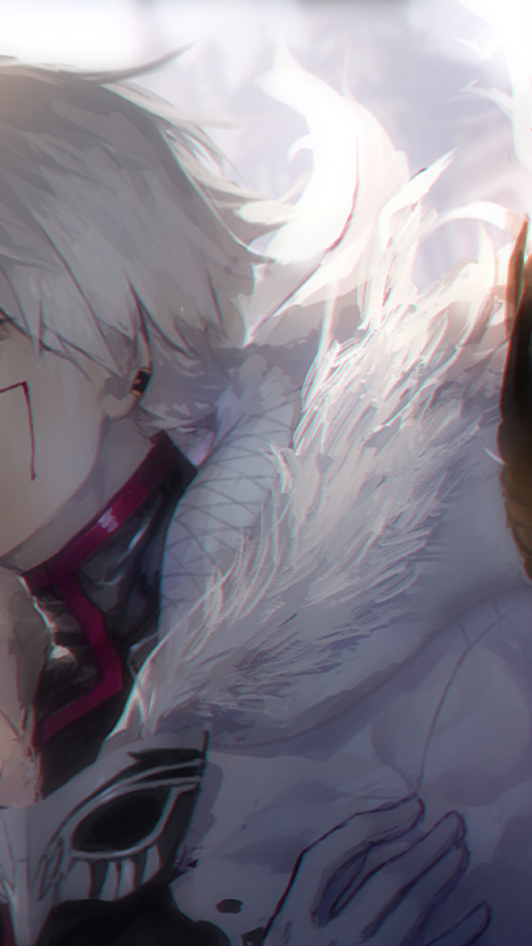 Gray Men, Allen Walker, White Hair, Tattoo - Anime White Hair Men - HD Wallpaper 
