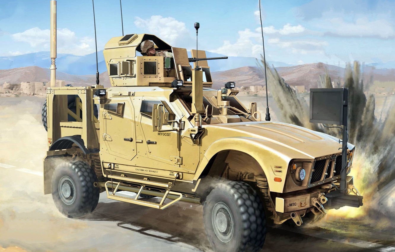 Photo Wallpaper M-atv, Oshkosh Truck, Combat Reconnaissance - Us M Atv Mrap 1 16 Trumpeter - HD Wallpaper 