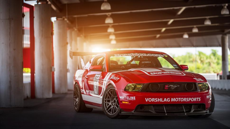 Red Ford Mustang Muscle Car Wallpaper,red Hd Wallpaper,ford - Mustang Gt Time Attack - HD Wallpaper 