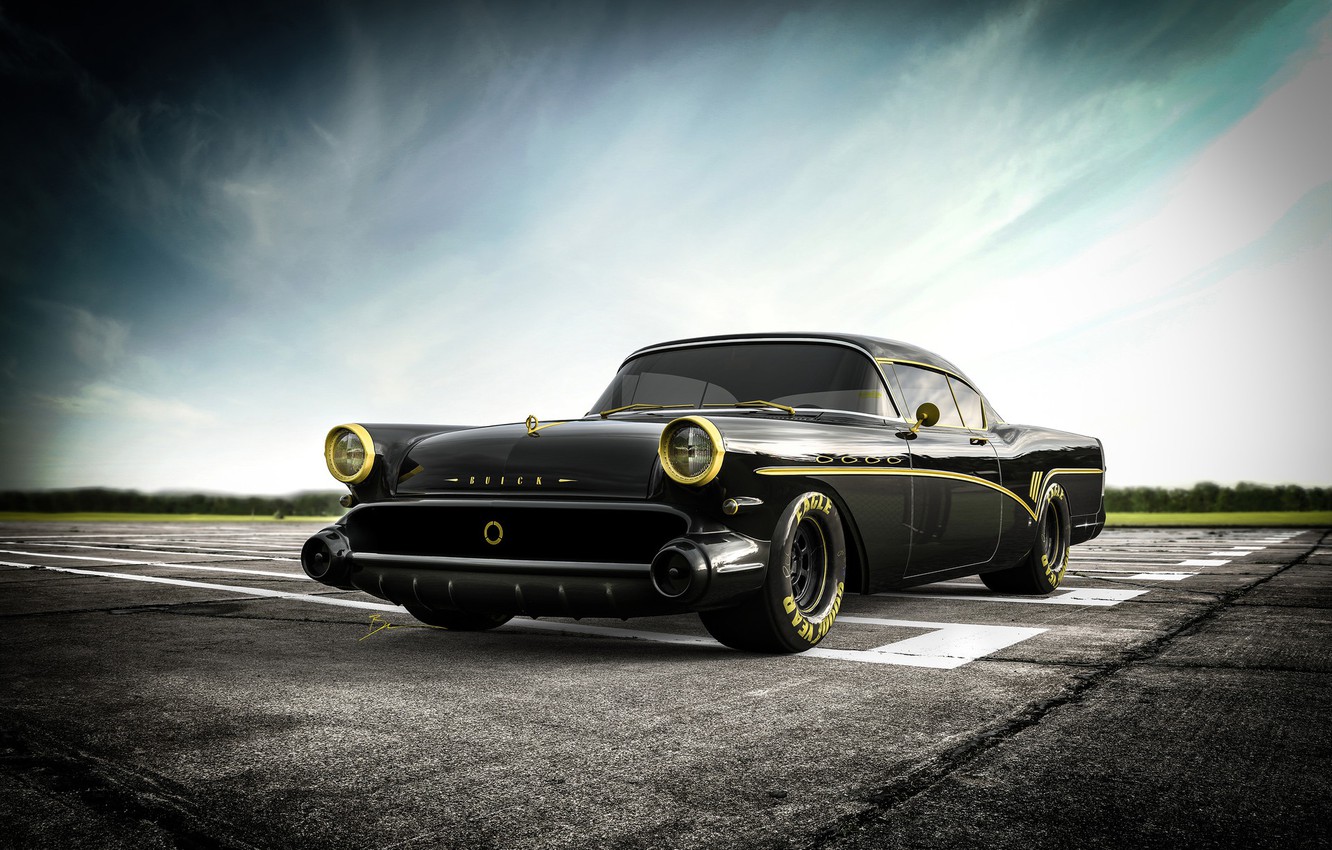 Photo Wallpaper Auto, Retro, Machine, Car, Rendering, - Buick Retro - HD Wallpaper 