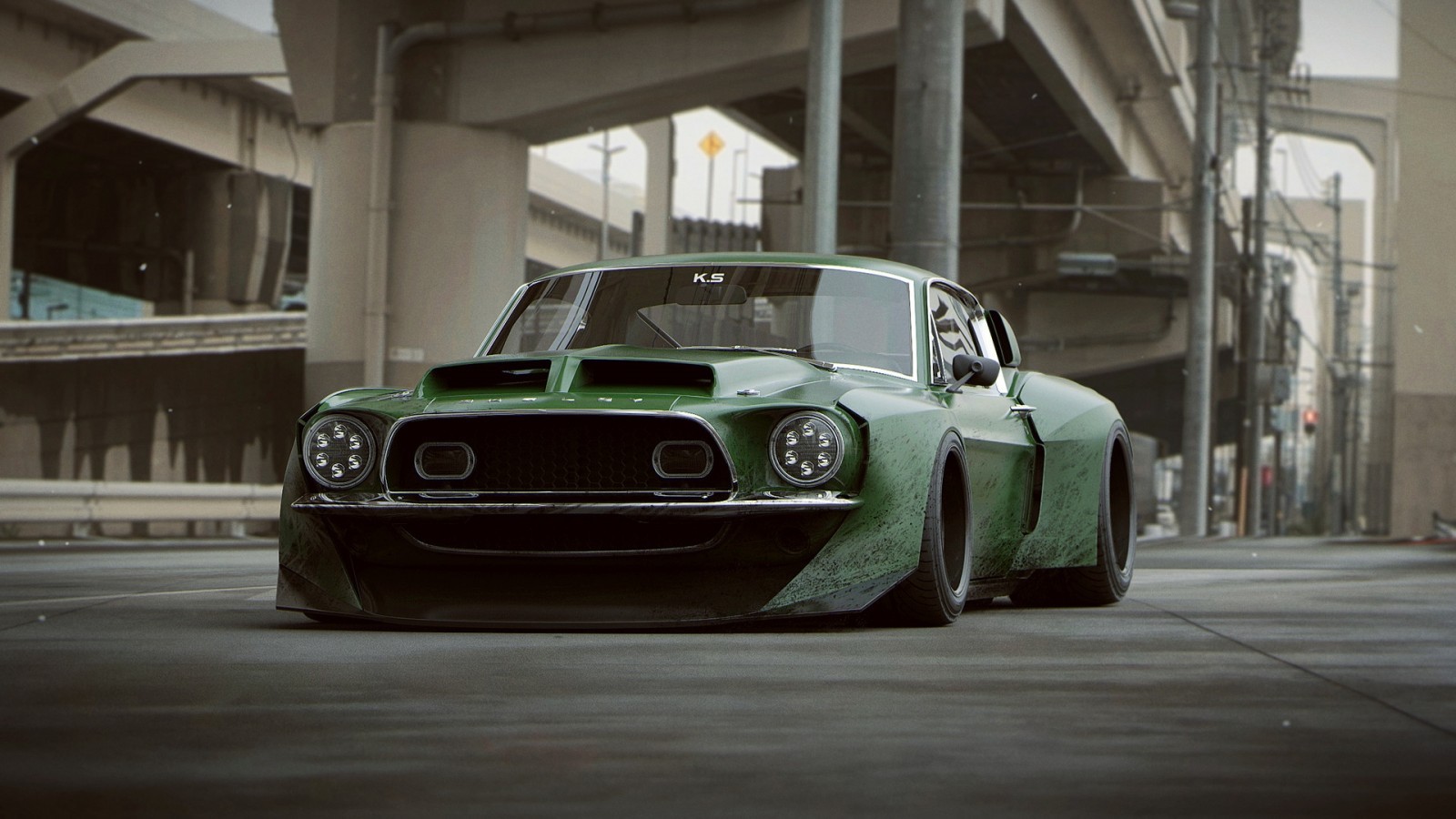 Ford Shelby Gt500, Tuning, Muscle Cars - Wide Body 60s Mustang - HD Wallpaper 