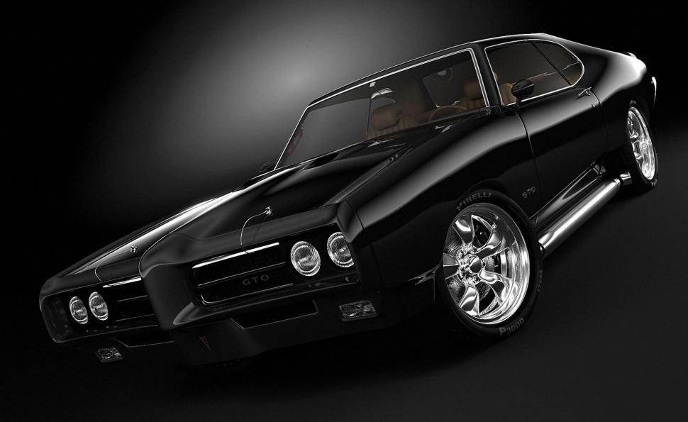 Pontiac Wallpaper,black Hd Wallpaper,pontiac Hd Wallpaper,american - Car Pontiac Gto Black - HD Wallpaper 