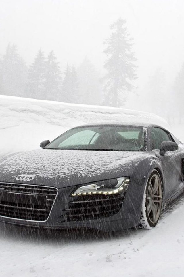 Cars Iphone Wallpaper Iphone Wallpaper - Audi R8 Wallpaper Snow - HD Wallpaper 