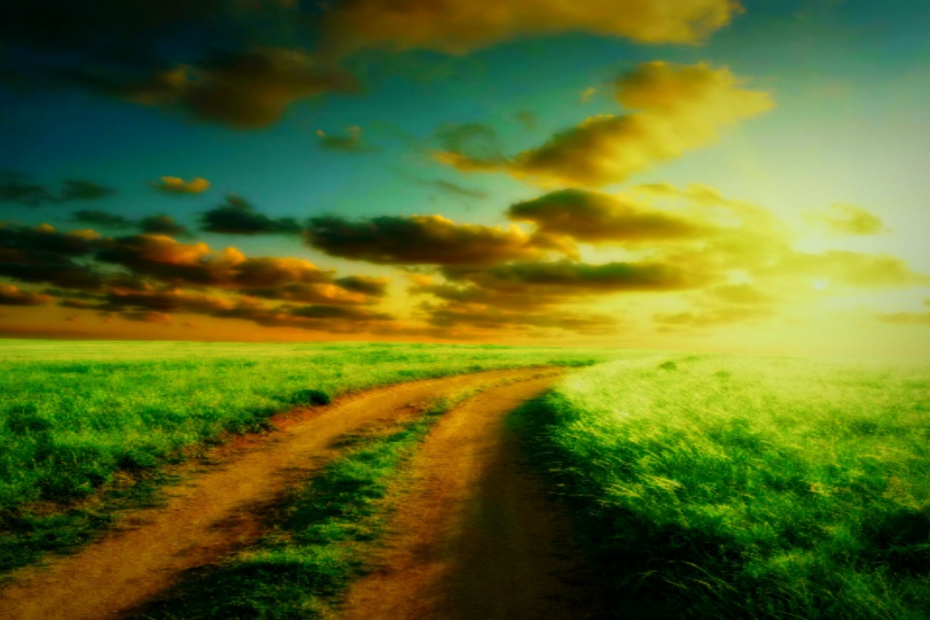 Village Sunset Beautiful Colorful Scenery - Sunset Village Nature - HD Wallpaper 