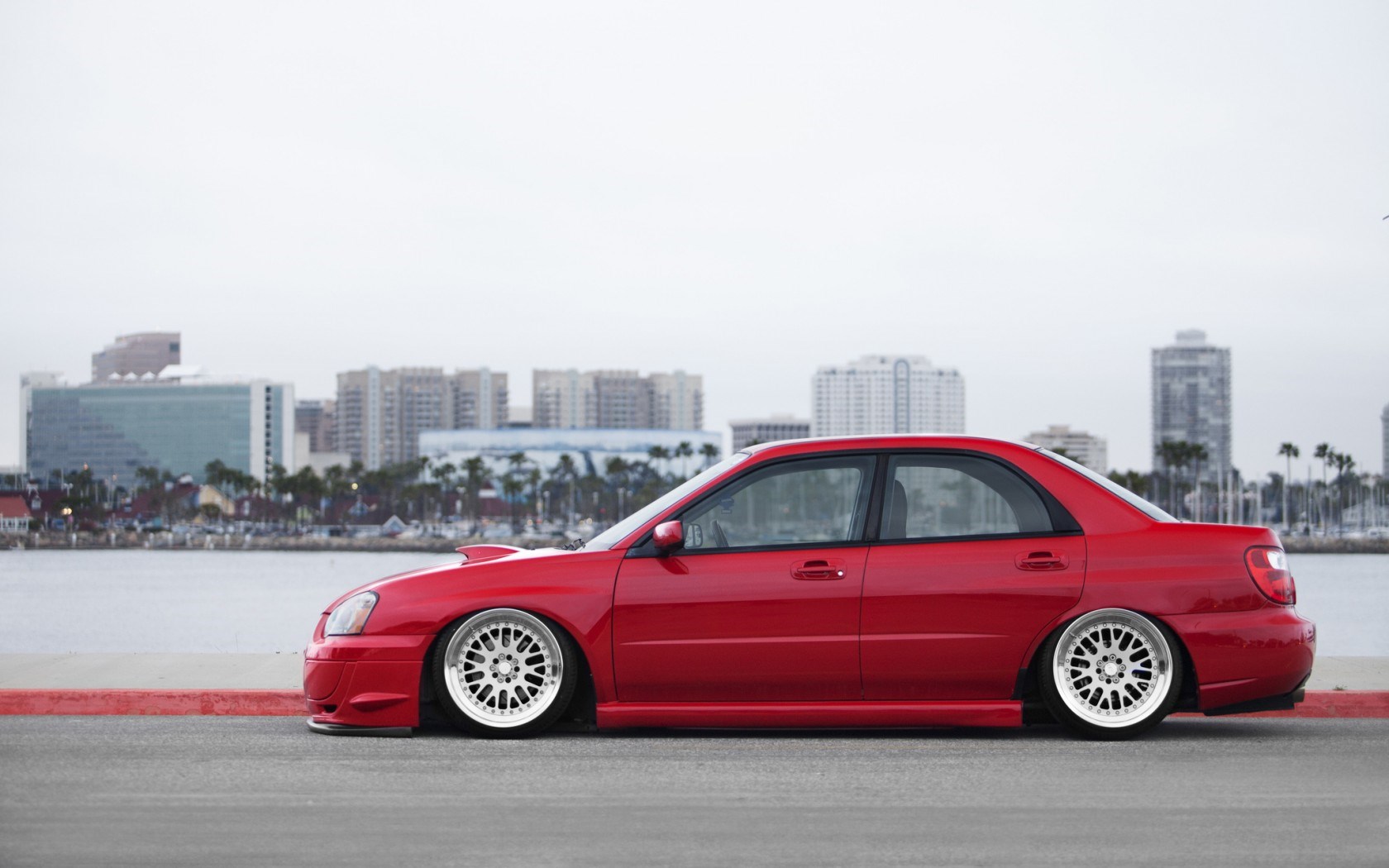 Impreza Wrx Red Car Tuning Hd Wallpaper Best Desktop - HD Wallpaper 
