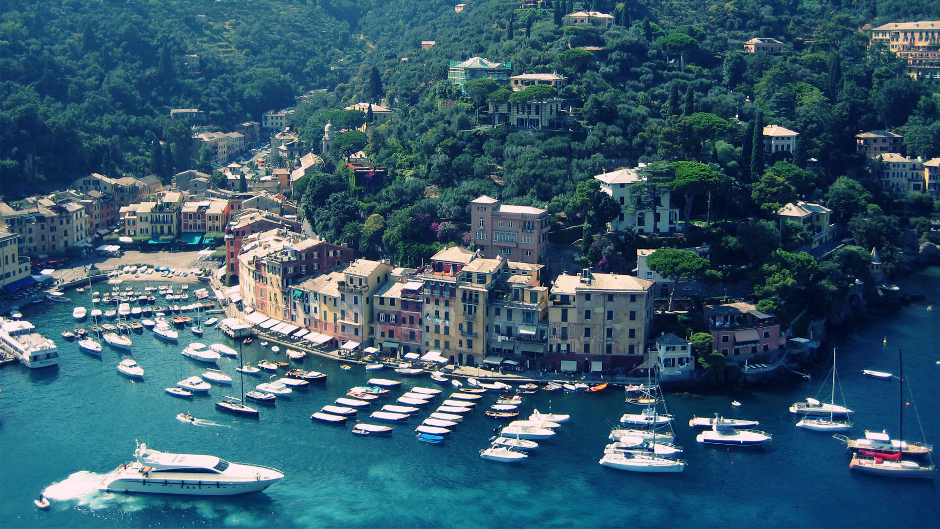 Portofino Fishing Village Wallpaper Hd - Portofino Harbour - HD Wallpaper 