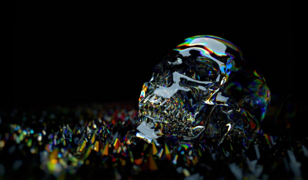 Glass Skull - HD Wallpaper 