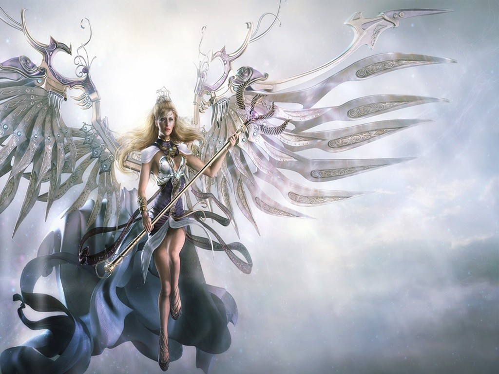 Angel With Metal Wings - HD Wallpaper 