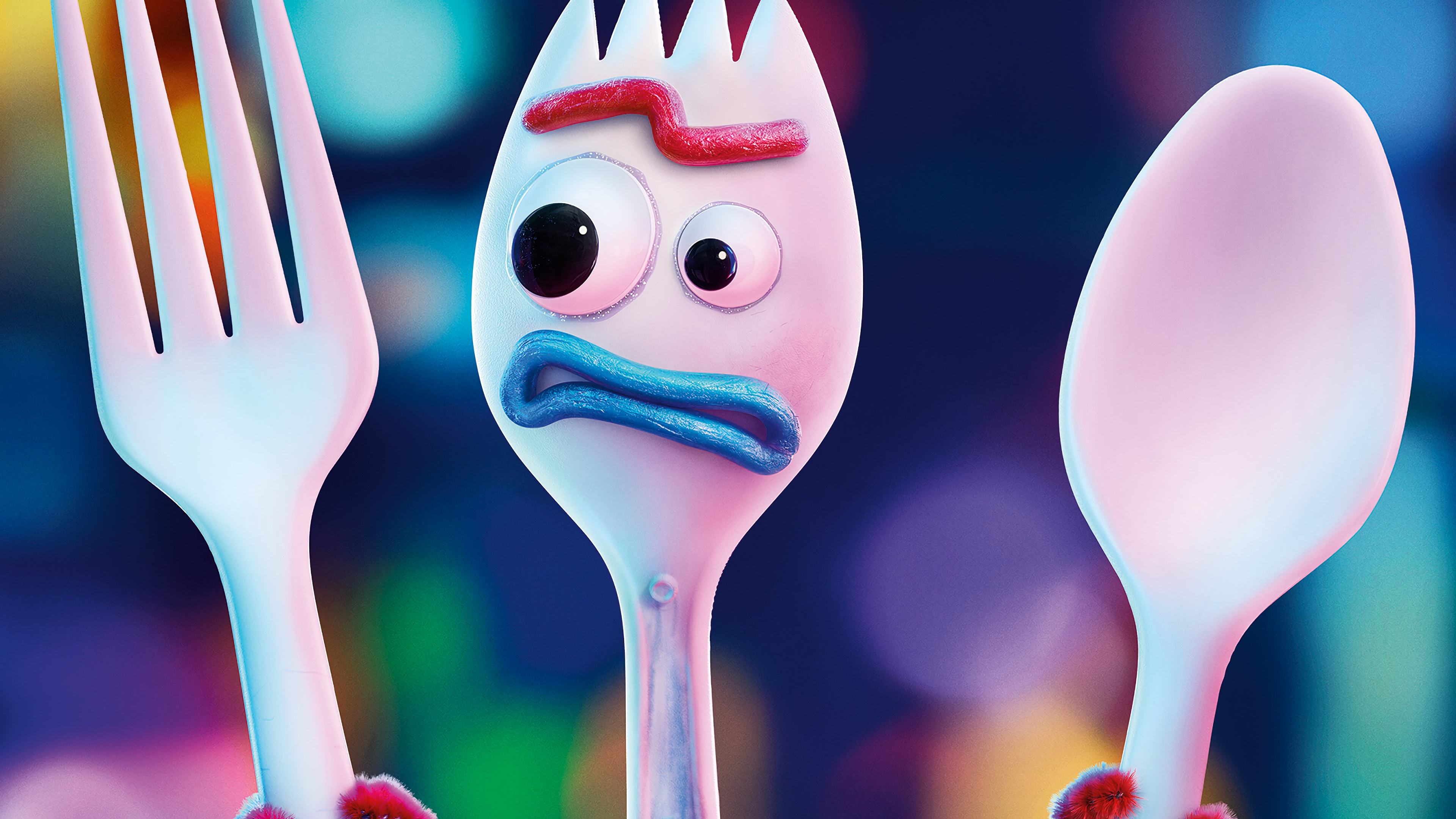 Toy Story 4, Forky, 4k, - Forky Toy Story 4 - HD Wallpaper 