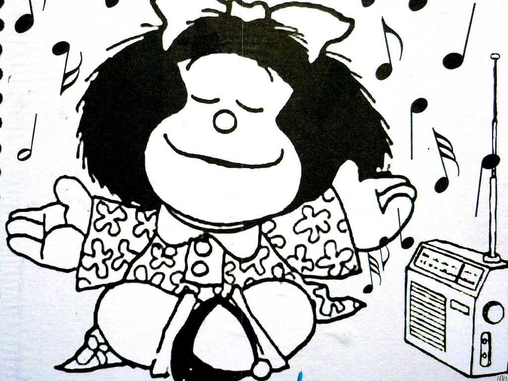 Mafalda Para Colorear Con Brazos Abiertos - HD Wallpaper 