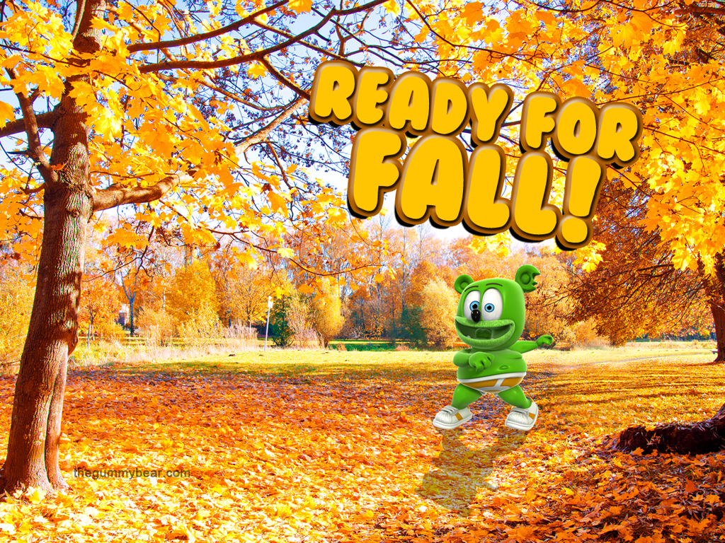 Fall Desktop Wallpaper Gummy Bear Download I Am A Gummibar - Animated Fall - HD Wallpaper 