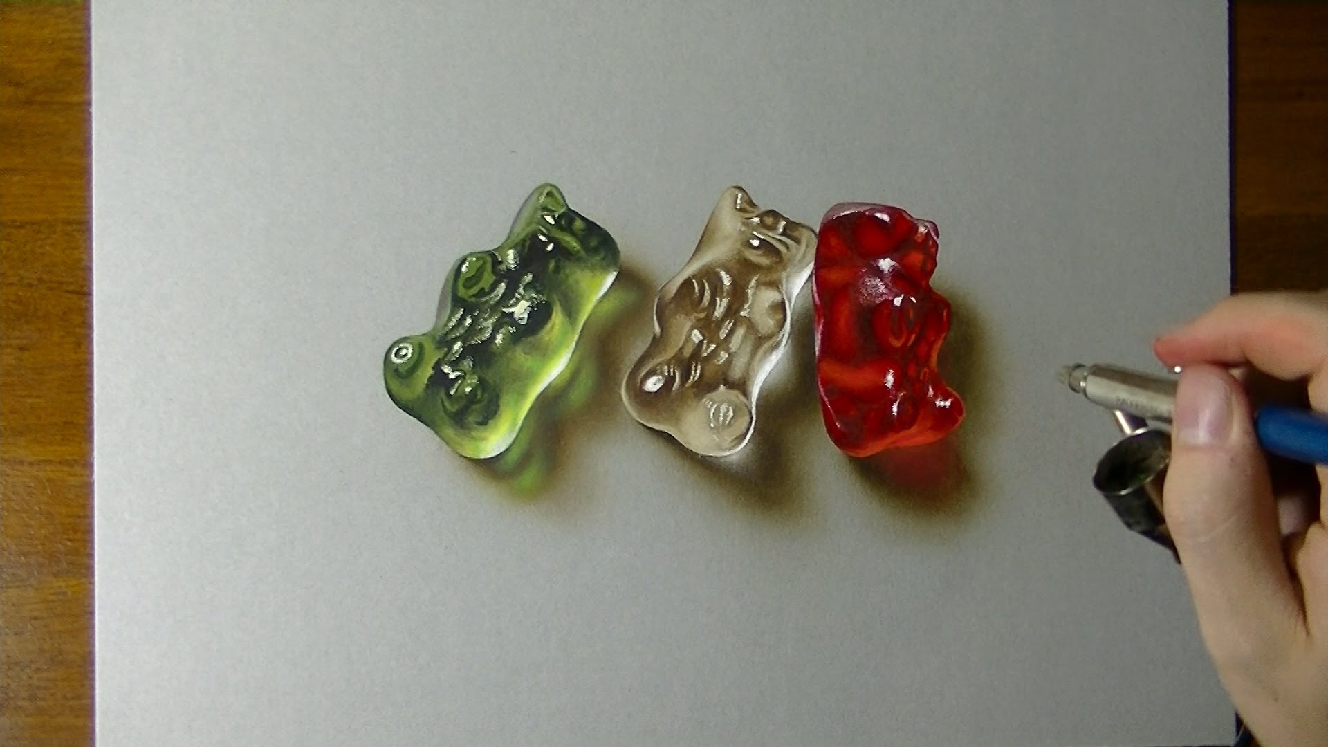 Type Format, Bears, Wallpapers Collection - Realistic Gummy Bear Drawing - HD Wallpaper 