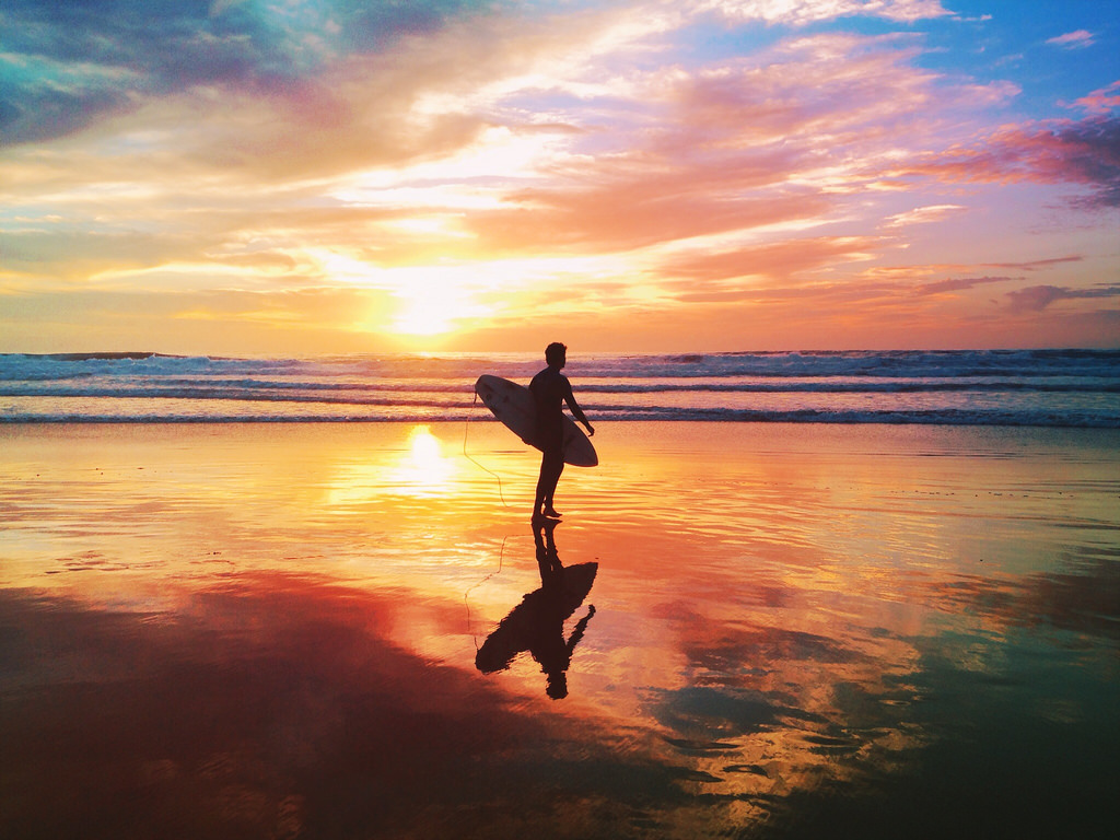 Surfer Sunset San Diego - HD Wallpaper 