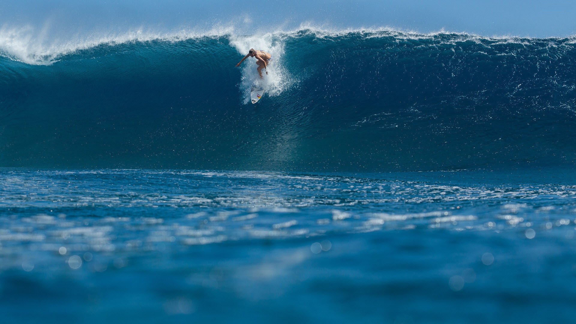 Beach Background Surfer Girl - HD Wallpaper 