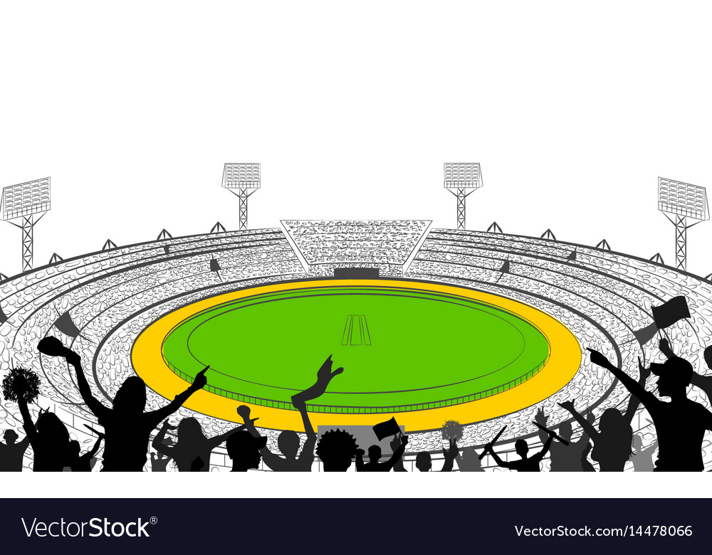 Cricket Stadium Vector Png - HD Wallpaper 