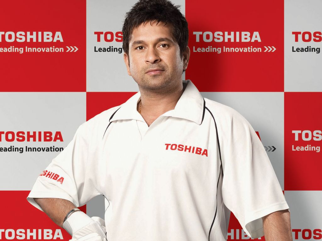 Indian Cricketer Sachin Tendulkar Wallpaper - Toshiba - HD Wallpaper 
