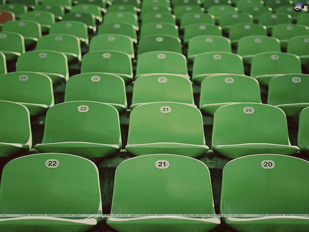 Abstract Wallpaper - Stadium Green Chairs - HD Wallpaper 