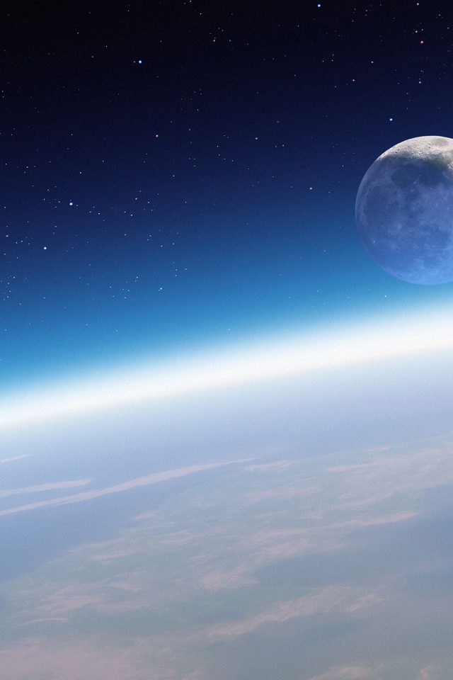 Wallpaper Earth Horizon In Space Iphone Wallpaper - HD Wallpaper 