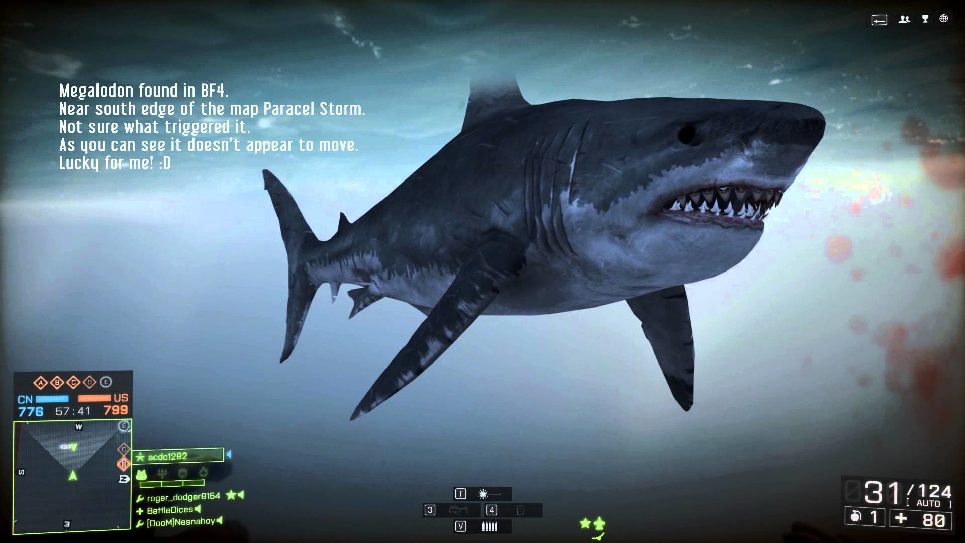 List Of Top Megalodon Shark Battlefield 4 Images 
 - Battlefield 4 Megalodon Model - HD Wallpaper 