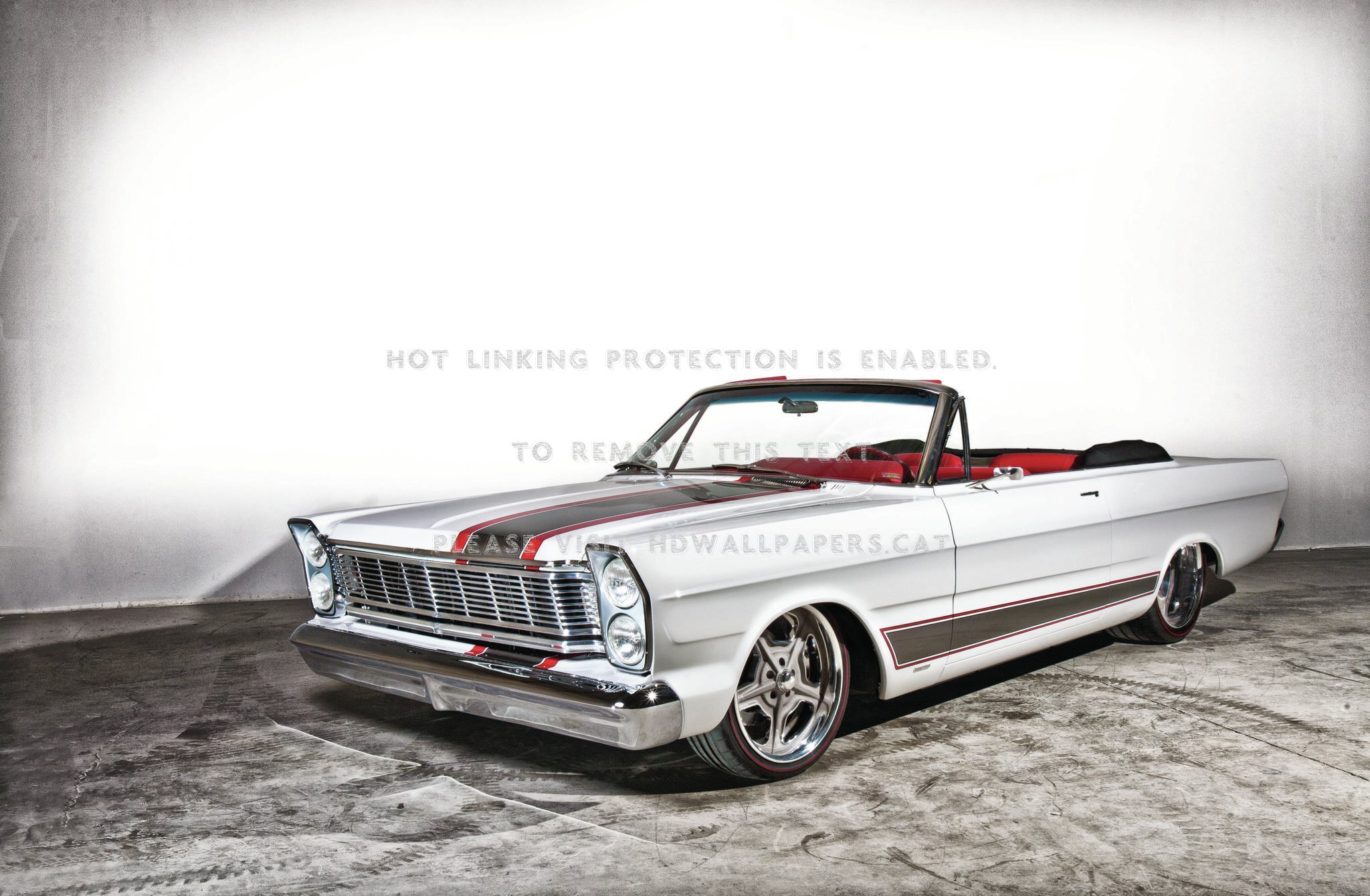 1965 Ford Galaxie 500 Muscle Car White Conv - Ford Galaxie Hot Rod - HD Wallpaper 