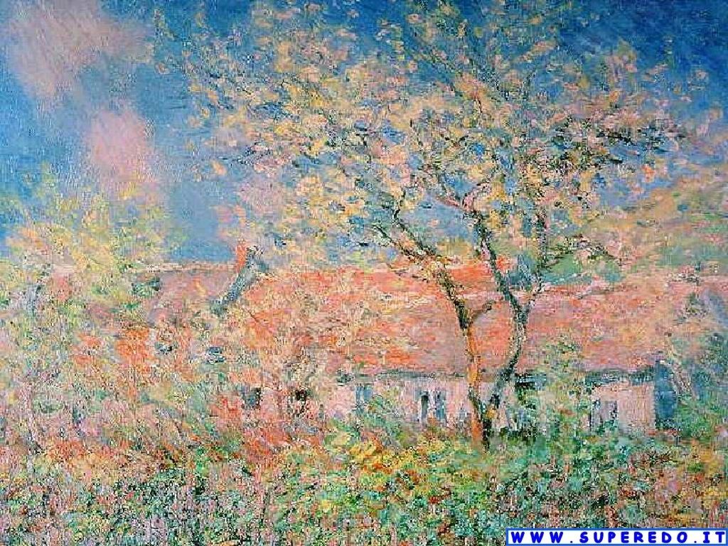 Claude Monet - Claude Monet Springtime At Giverny - HD Wallpaper 