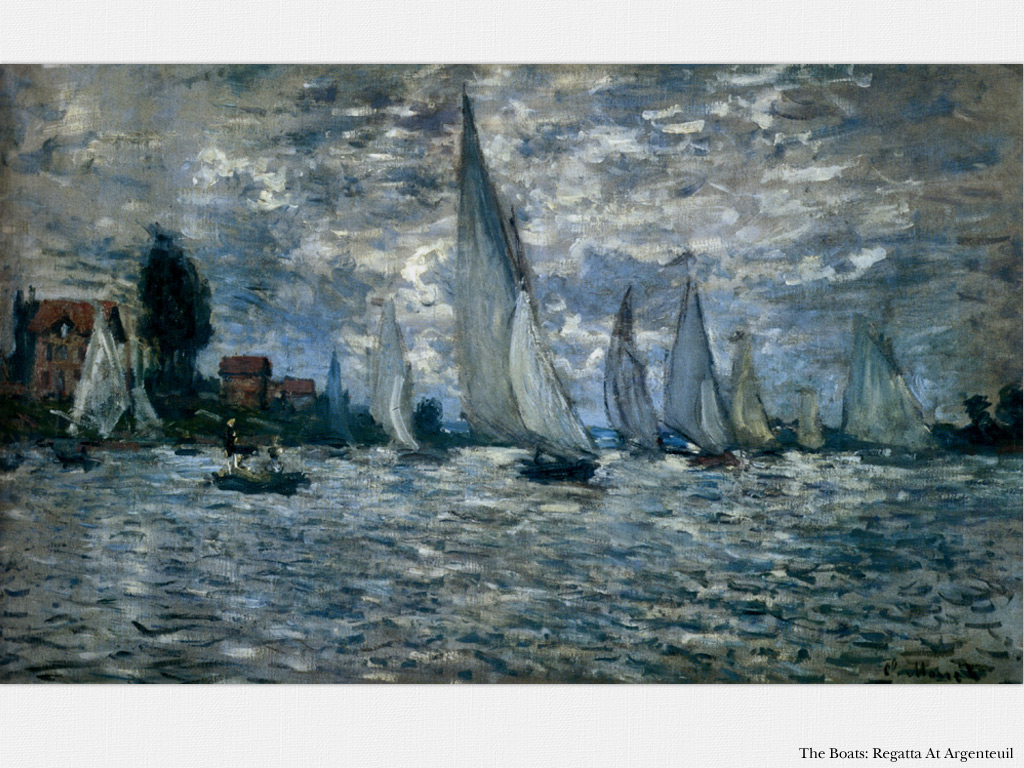 Claude Monet Wallpaper - Boats Regatta At Argenteuil By Monet - HD Wallpaper 