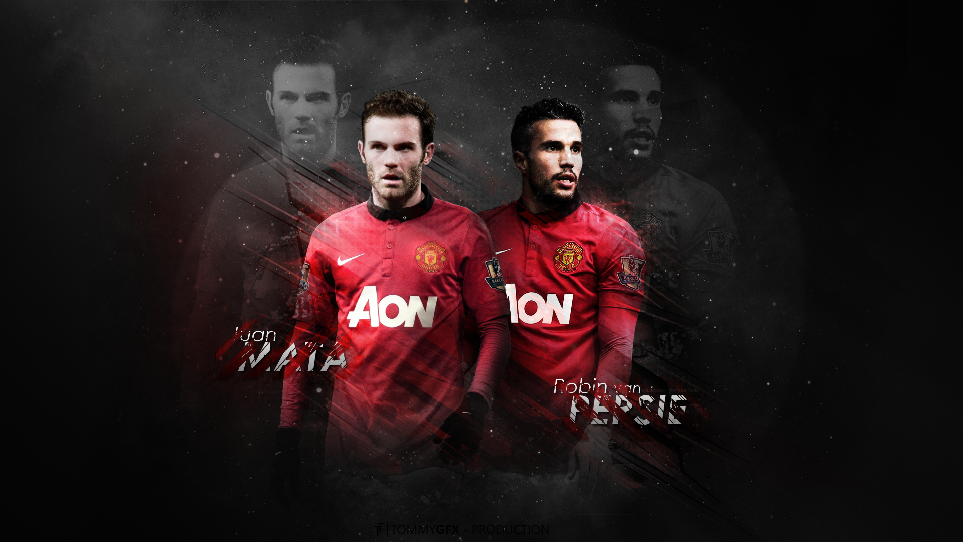 Juan Mata & Robin Van Persie The Amazing Duo - Van Persie And Rooney - HD Wallpaper 