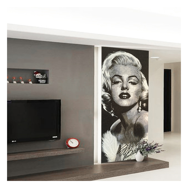 Zfpm007 Marilyn Monroe Glass Mosaic Tiles Puzzle - Wall - HD Wallpaper 