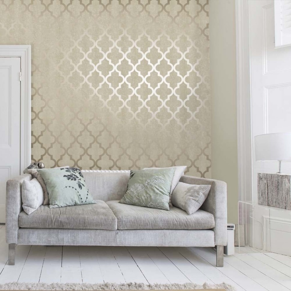 Camden Trellis Wallpaper Cream Gold In 14 Trellis Living - HD Wallpaper 