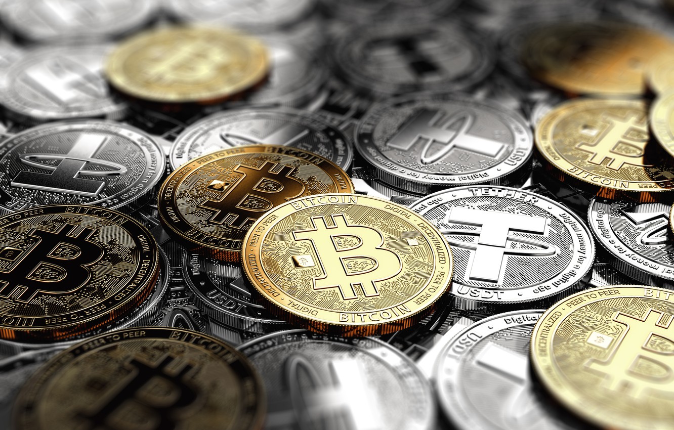 Photo Wallpaper Gold, Coins, Coin, Bitcoin - Crypto ...