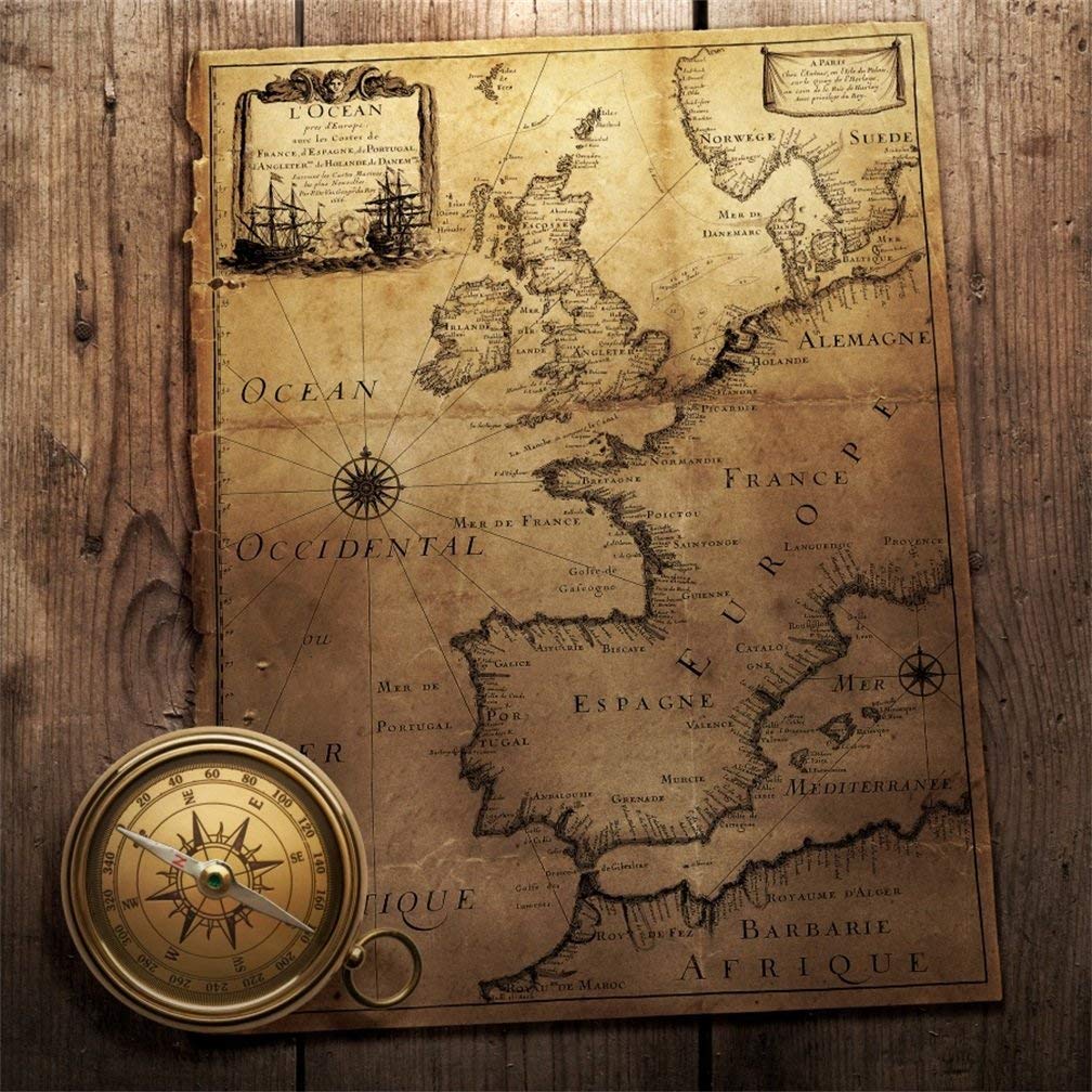 Old Map Compass - HD Wallpaper 