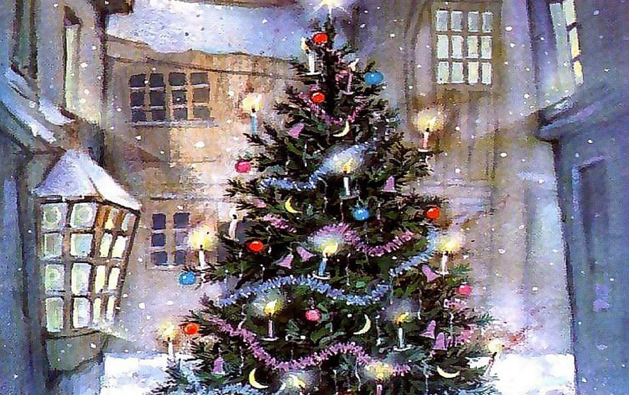 Christmas Tree Inside Wallpapers - Fondos De Pantalla Arboles De Navidad - HD Wallpaper 
