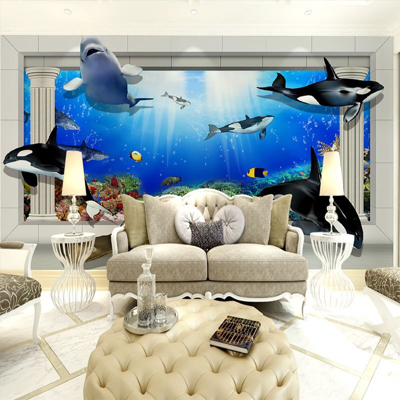 Aquarium Trompe L Oeil - HD Wallpaper 
