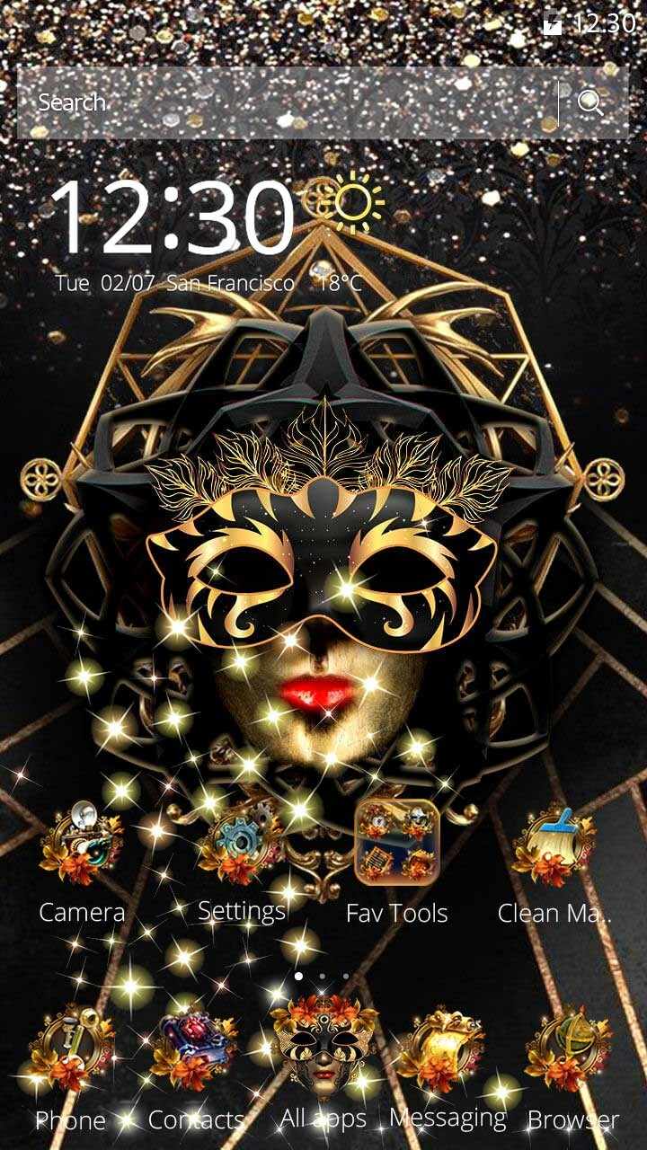 Art Station Gold Black Masquerade - HD Wallpaper 