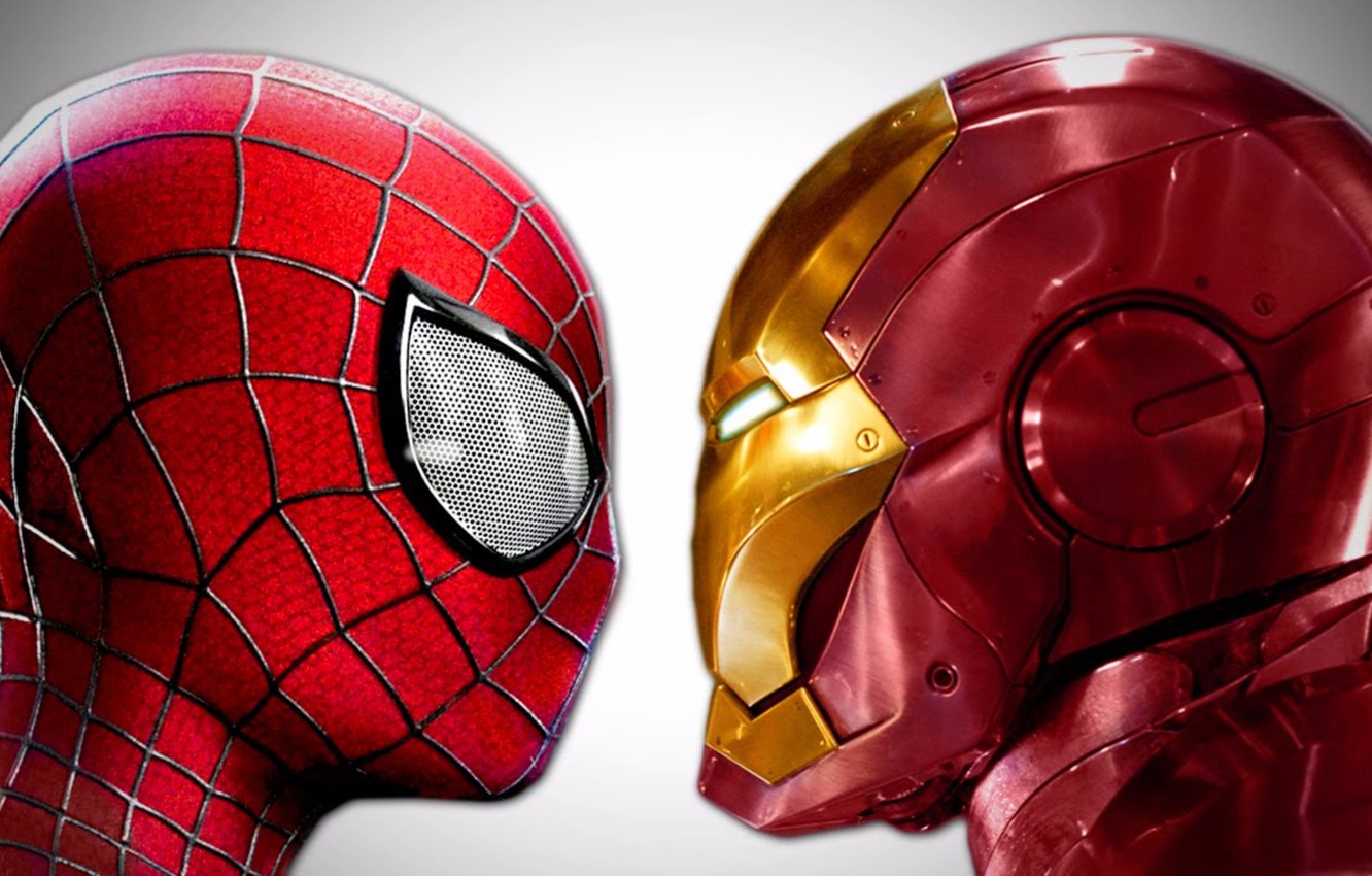 Photo Wallpaper Background, Marvel, Iron Man, Comics, - Iron Man And Spiderman - HD Wallpaper 