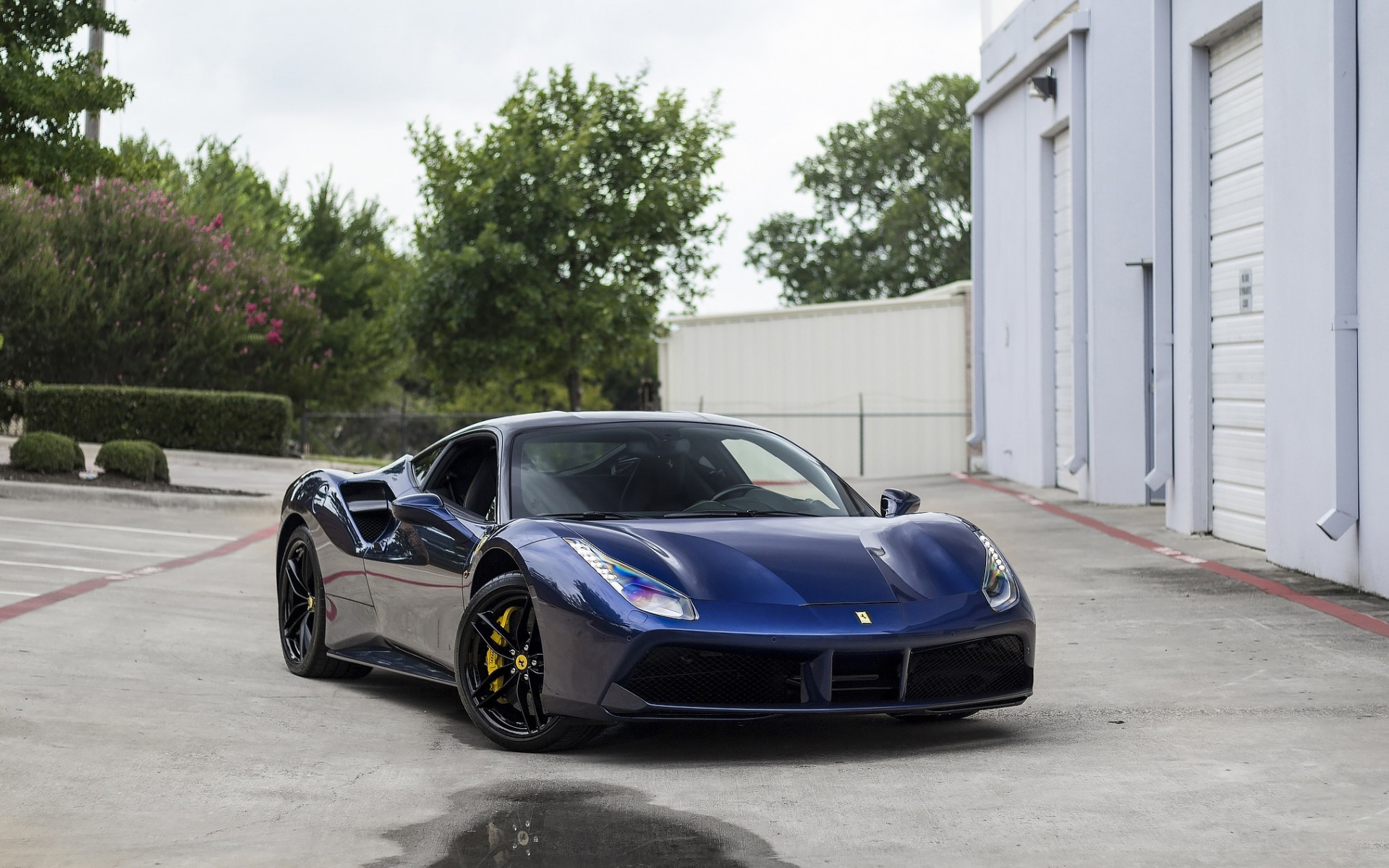 Ferrari 488 Gtb, Supercar, Dark Blue Ferrari, Sports - Dark Blue Ferrari 488 Spider - HD Wallpaper 