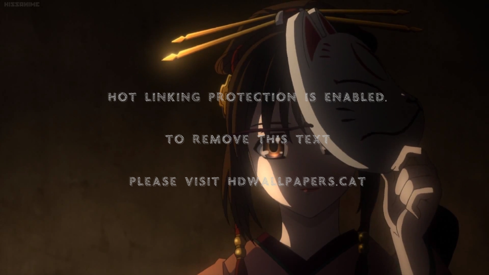 Oni Mask Creep Face Kaoru Nagumo Anime Dark - Creepy Girl With White Eyes - HD Wallpaper 