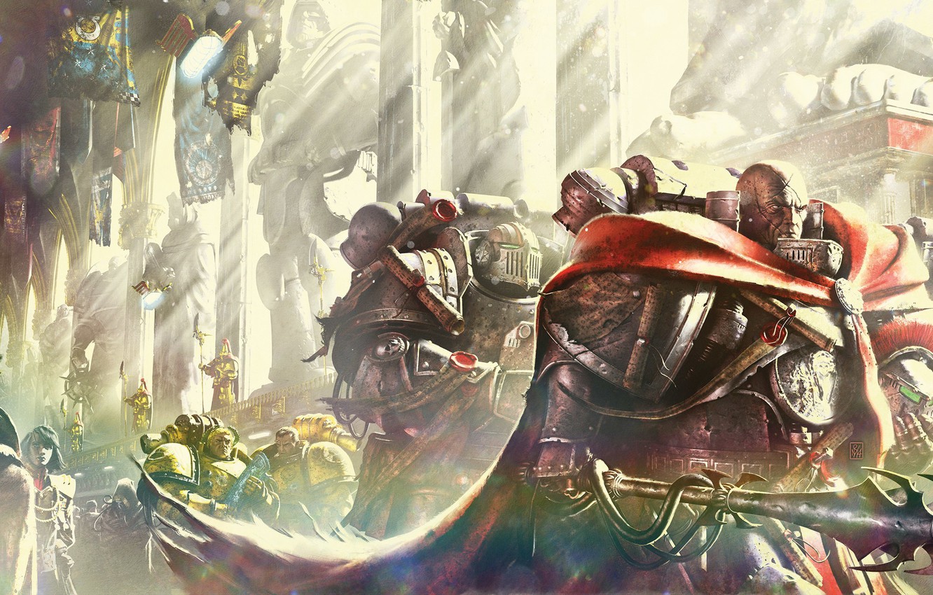 Photo Wallpaper Horus Heresy, Warhammer 40000, Word - Horus Heresy Word Bearers Art - HD Wallpaper 