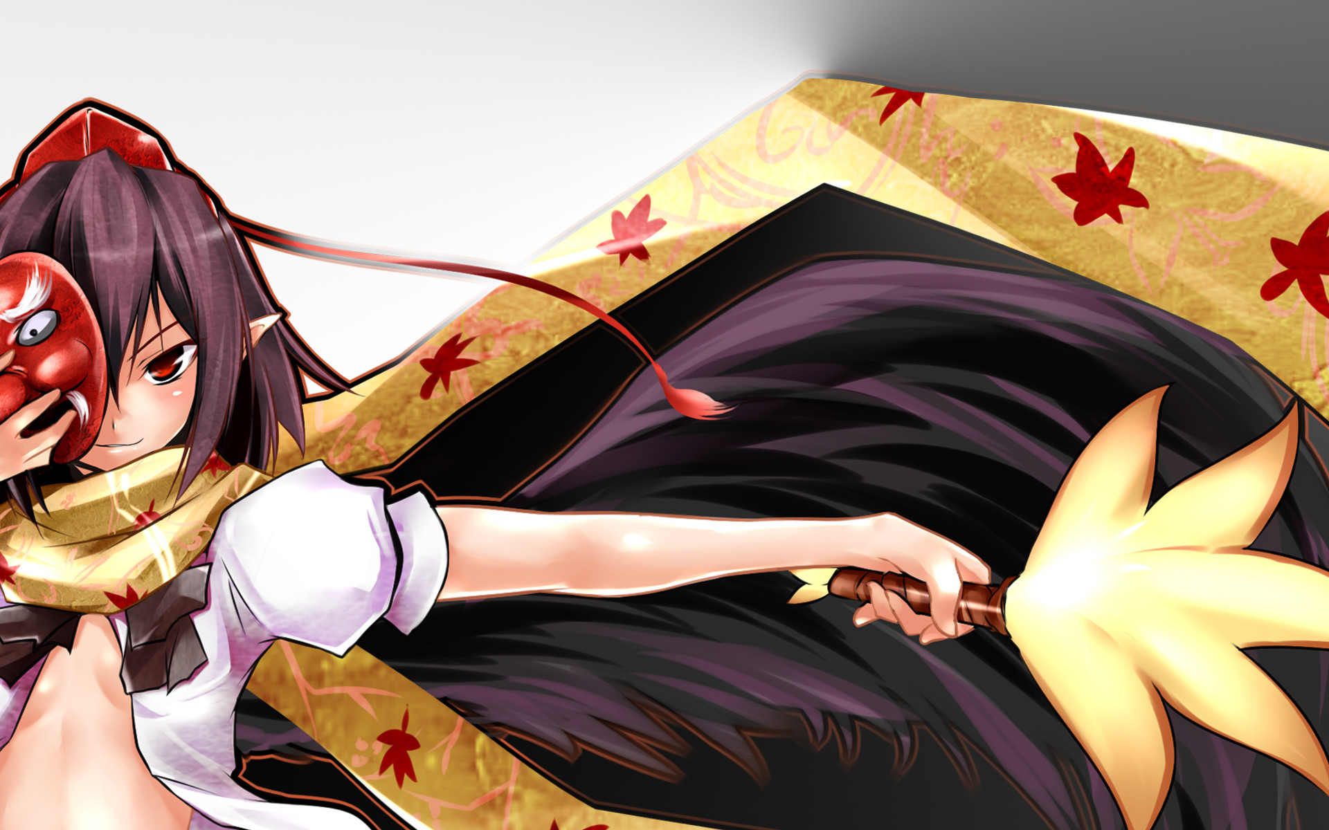 Anime, K2isu, Touhou, Shameimaru Aya, Oni Mask, Wallpaper, - HD Wallpaper 