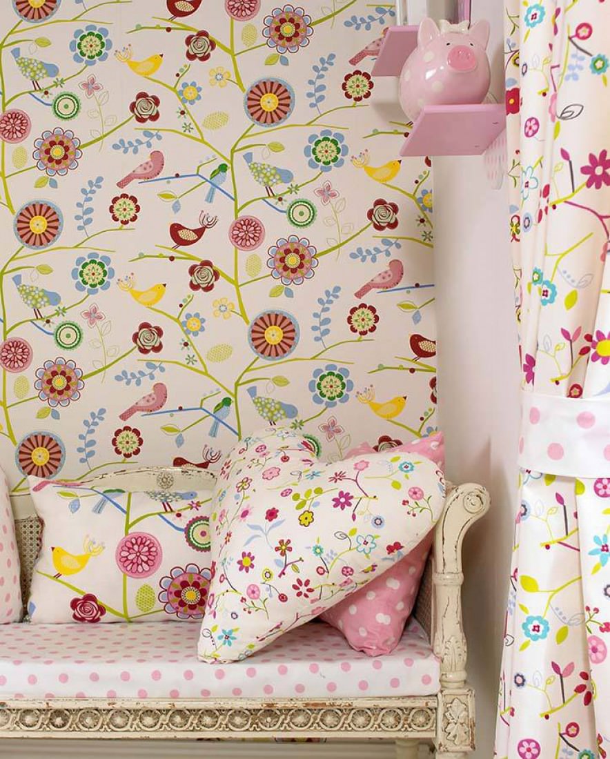 کاغذ دیواری گلدار مخصوص اتاق خواب - HD Wallpaper 