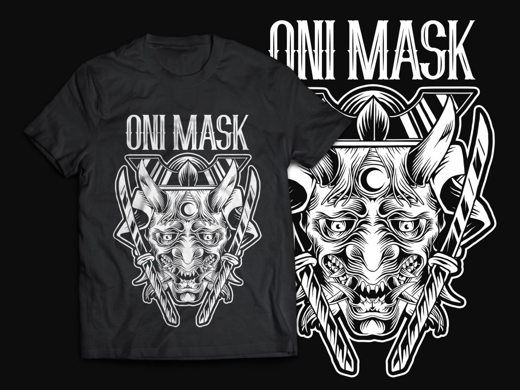 Oni Mask T-shirt Design T Shirt Designs For Print On - HD Wallpaper 