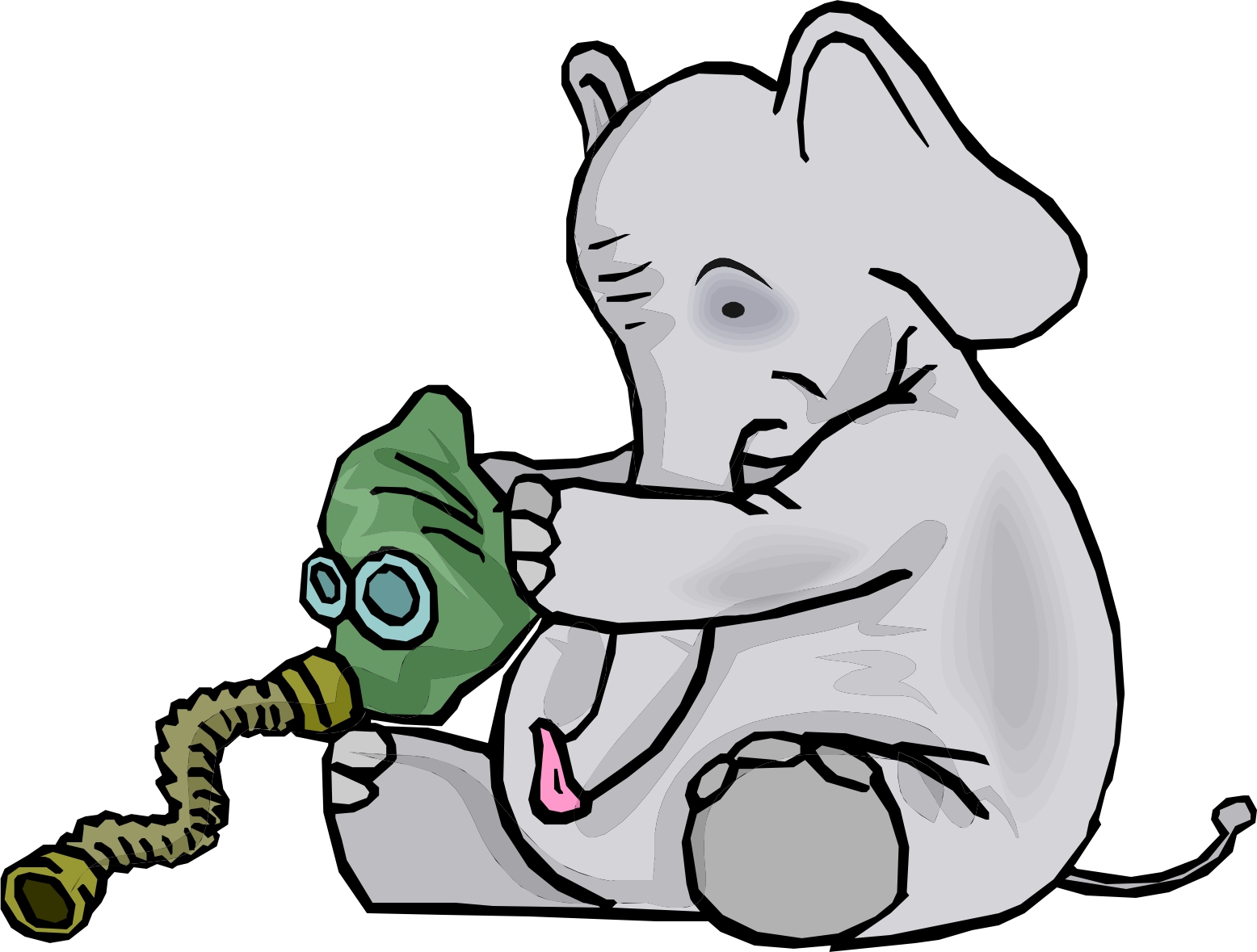 Astounding Gas Mask Cartoon Hd Wallpapers, - Elephant With Gas Mask - HD Wallpaper 