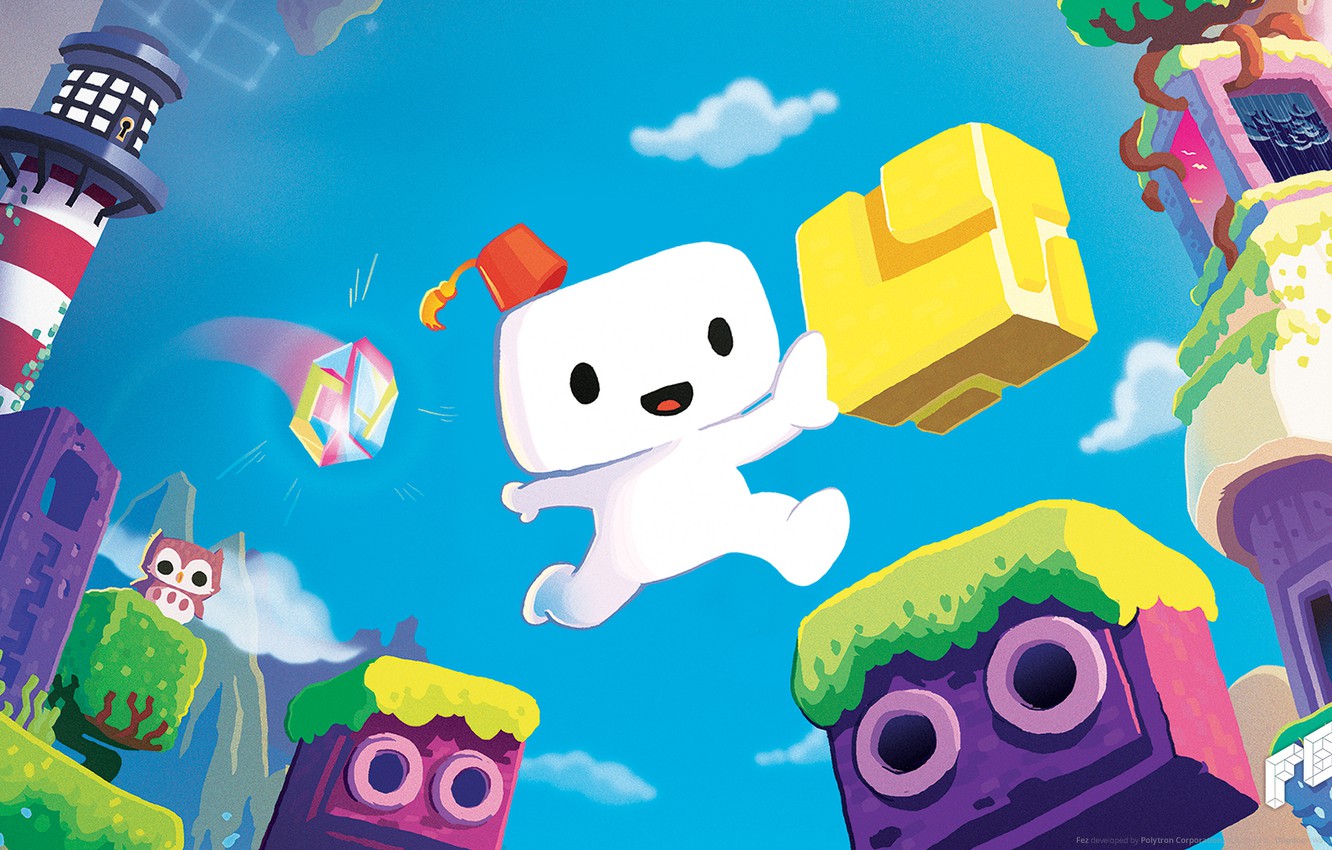 Photo Wallpaper Fez, Cub, Gomez, Platform Game - Fez - HD Wallpaper 