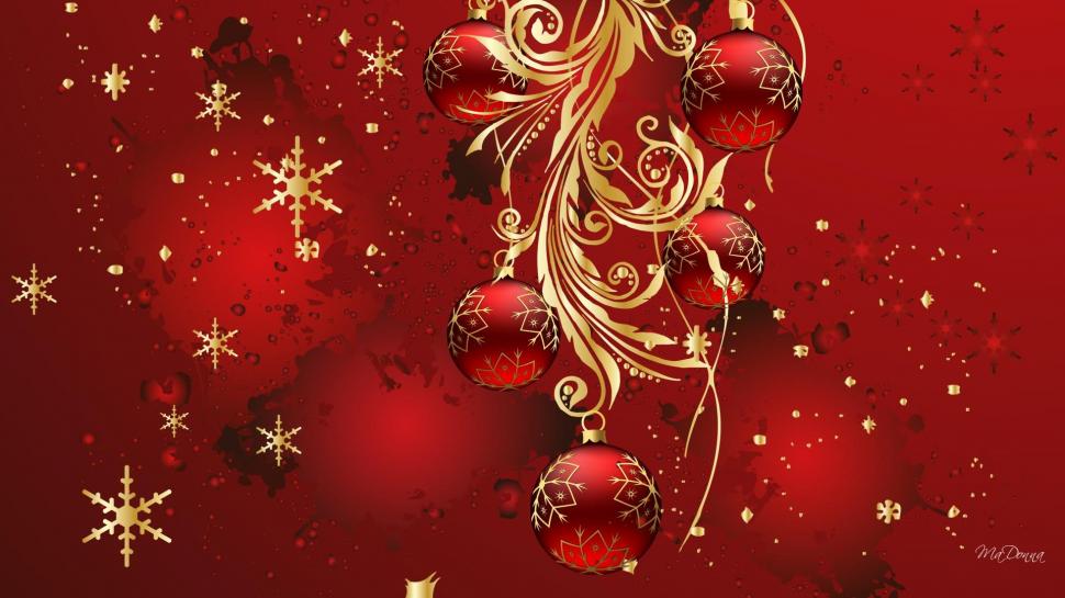 Christmas Crimson Wallpaper,decorations Hd Wallpaper,glitter - HD Wallpaper 
