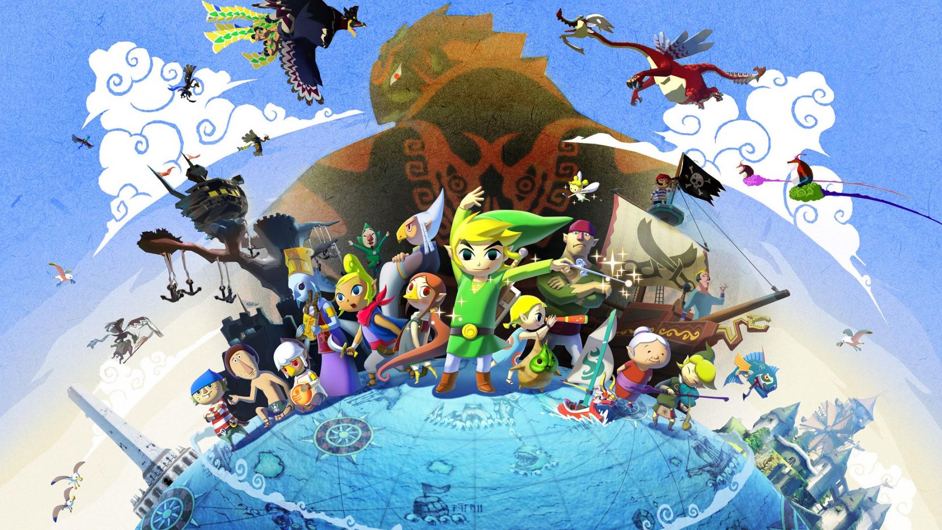 Wind Waker Hd Wallpaper - Legend Of Zelda Wind Waker Art - HD Wallpaper 