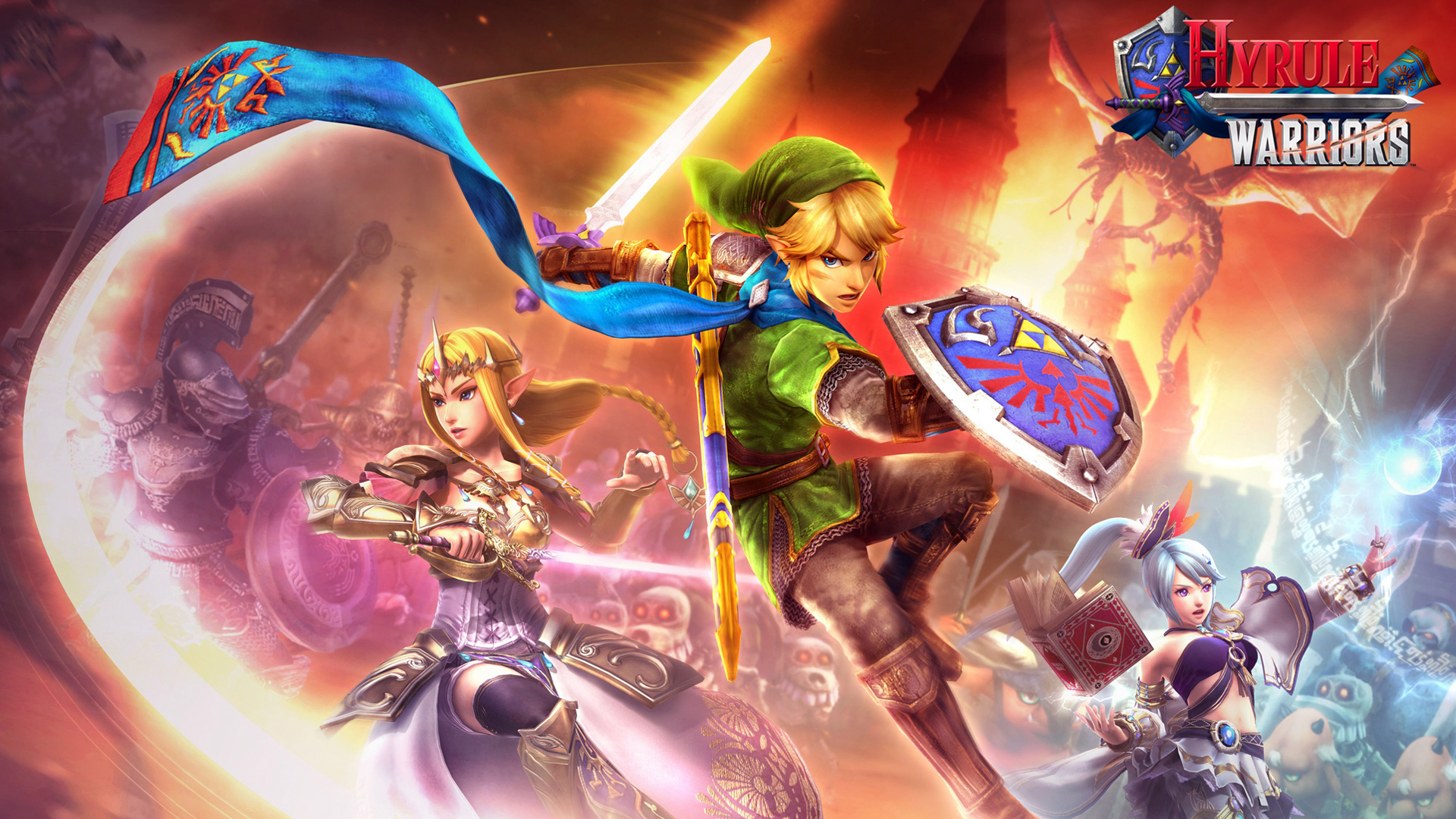 Hyrule Warriors Link Princess Zelda Game - Hyrule Warriors Legends - HD Wallpaper 