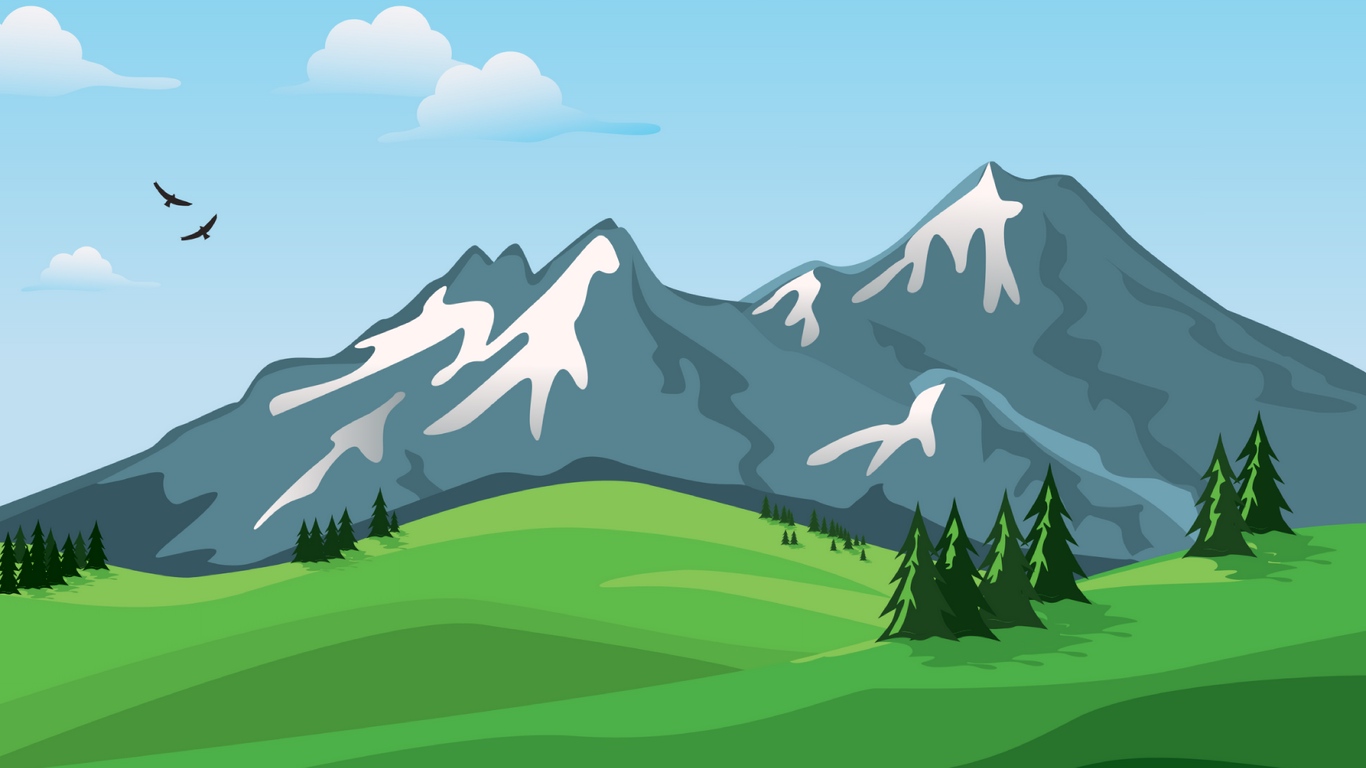 Wallpaper Mountains, Vector, Landscape, Nature - Background Mountain Vector - HD Wallpaper 