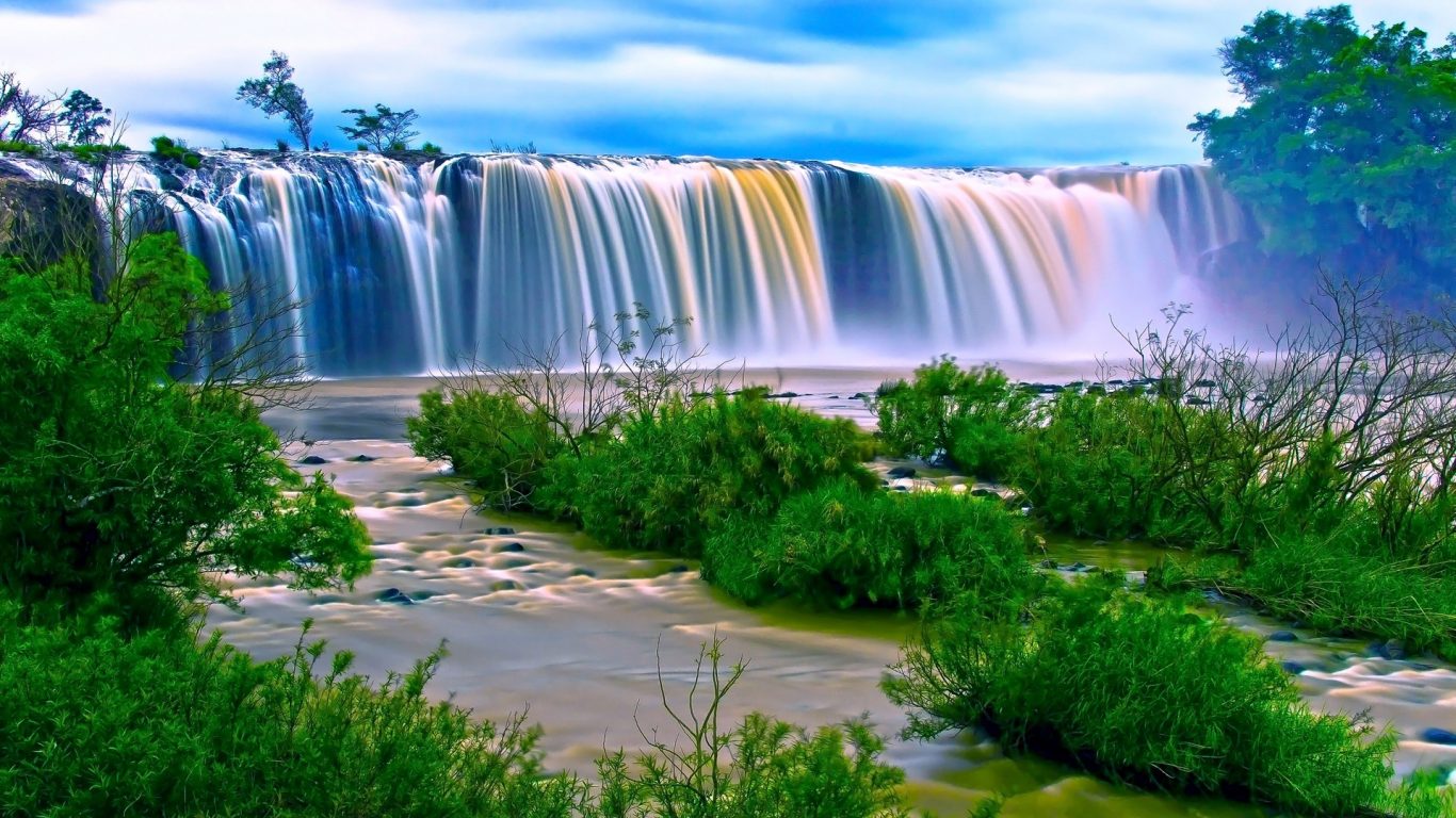 Desktop Backgrounds Waterfall - HD Wallpaper 