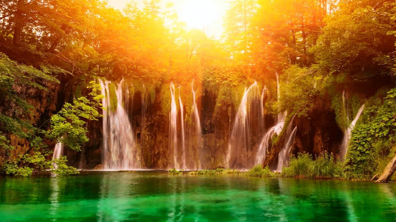 Awesome Waterfall Free Wallpaper Id - Plitvice Lakes National Park - HD Wallpaper 