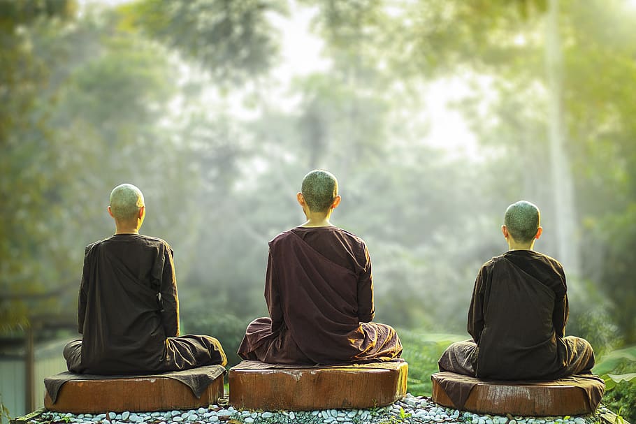 Theravada Buddhism, Nuns, Meditation, Monastic, Religion, - Meditation Nuns - HD Wallpaper 